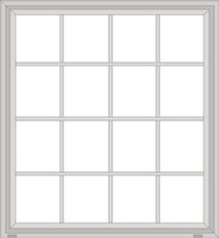 White multi-pane grid window